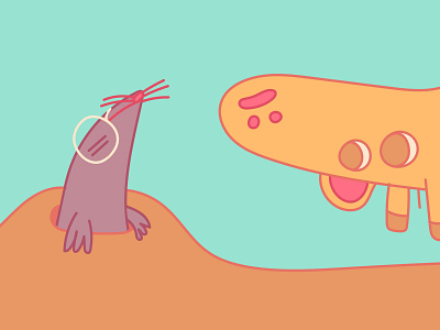 The mole (page 9 extract) animal giraffe hole mole savannah vector