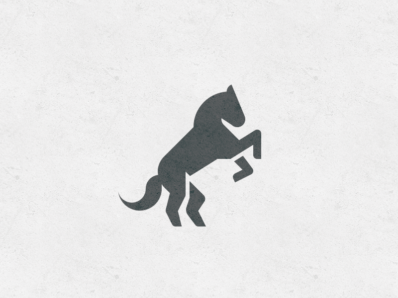 Black Stallion black horse logo stallion