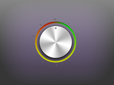 Volume Dial UI dial knob noise rainbow skeuomorph sound volume