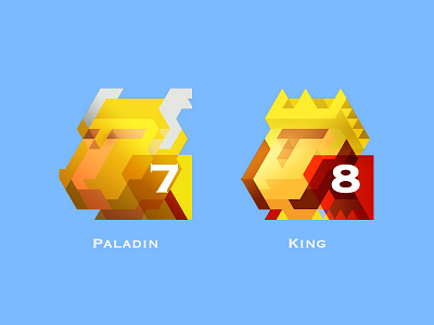 Character Design for Leg•end•dar•y art character game hexel ios king legend pixel puzzle shape trixel vector