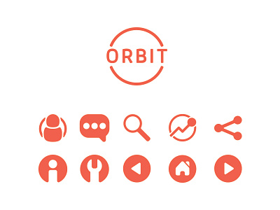 Orbit Icons android app design flat icons ios orbit simple social ui ux