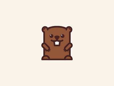 Gopher animal bear beast gopher logo nature rodent simple wild