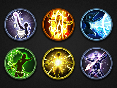 Spells attack game icons illustration rpg spells ui