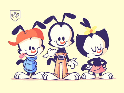 Lil BFFs - Yakko, Wakko and Dot animaniacs character design digital art illustration lil bffs vector warner bros wb animation