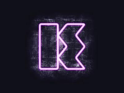 Neon Logo 80s art direction branding cyberpunk logo neon sign