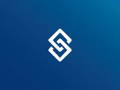 S Logo blue chain gradient letter letter logo logo logo concept mark s s logo