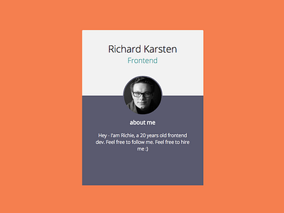 Profile Card codepen css design scss ui ux