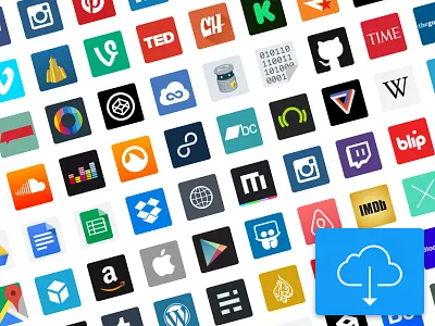 Major websites Icon Set - Free Sketch bunkr free icon icon set services sketch svg vector web website