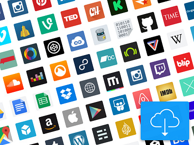 Major websites Icon Set - Free Sketch bunkr free icon icon set services sketch svg vector web website