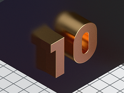 10 Gold 3d c4d cinema gold shine shiny type