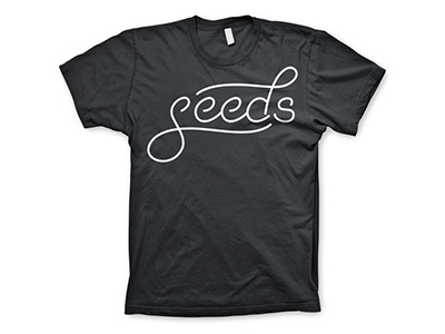 Seeds custom lettering logo script t shirt tee type