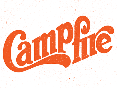 Campfire Rebound lettering ligatures typography vector