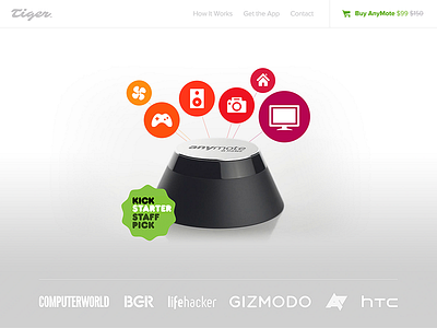Anymote.io anymote color tiger control kickstarter landing pre order remote