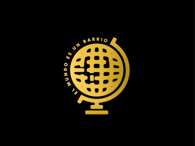 El Mudo es un Barrio barrio gold logo mundo world
