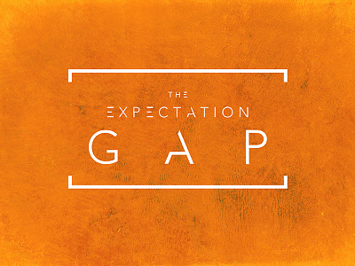 The Expectation Gap brand church elevation expectation gap logo series texture