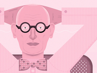 Wall of Wally branding geometric portrait texture tribute vector wally olins