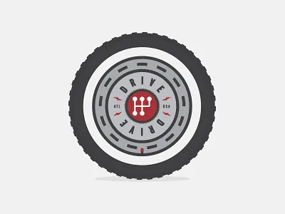 Drive Idea atl badge cars conference drive gray red rim tire