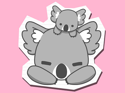 Koala animal character cute digital illustration illustrator koala minimal pink vector wacom