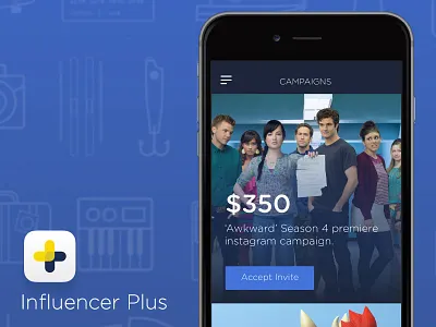 Influencer Plus Submitted! app fullscreen influencer plus ios iphone mobile sketch