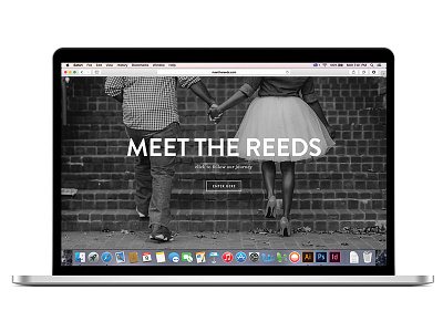 Meet The Reeds illustrator photoshop squarespace webdesign websitedesign weddingsite