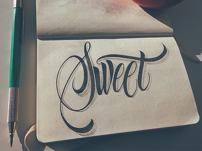 Sweet brush letters brush script calligraphy custom letters lettering logo logotype type