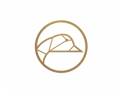 Goose bird duck gold goose linear logo