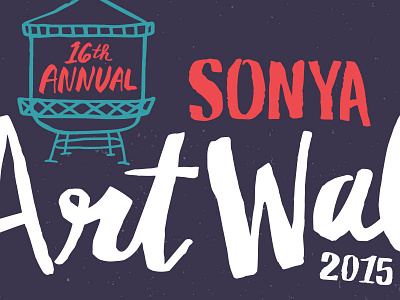 Art Walk Hand Lettering art walk brooklyn hand lettering handlettering illustration lettering open studios script typography water tower