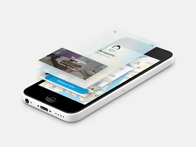 Layered avatar blur booking booking now ios iphone layers map menu