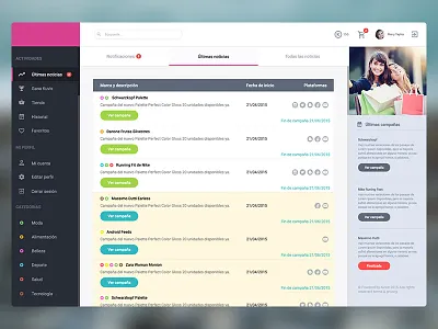 Website dashboard design flat interface ios material simple tags ui ux web website