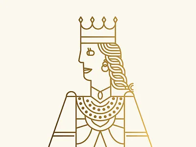 Royal Queen crown exhibition gold illustration monarchy queen royal shirt