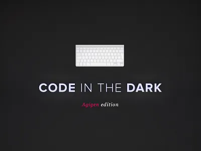 Code in the dark - Agigen edition agigen code code in the dark illustration keyboard