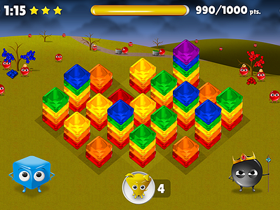 Hand Illustrated Cublitz Game Play game gems illustration iphone