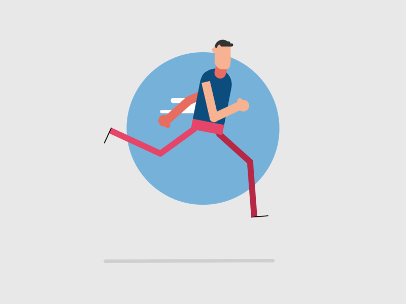 Run Cycle 2d ae after effects animation characters flat gif illustration loop motion motion graphics run cycle