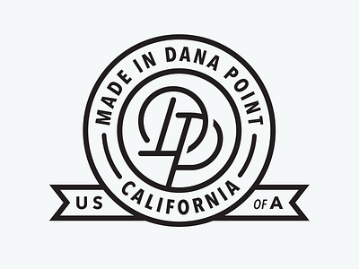 Made In Dana Point Seal banner dana point monogram seal