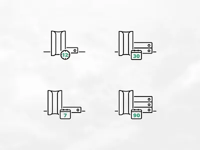 Cloud Things canary icons illustration server time vector