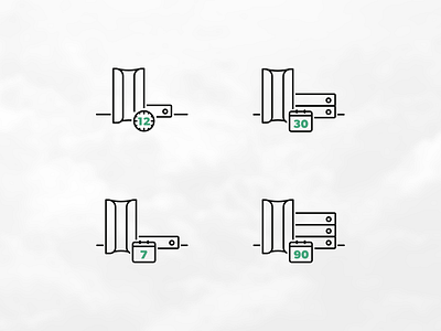 Cloud Things canary icons illustration server time vector