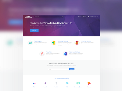 Yahoo Developer Network developer mobile network responsive sdk website yahoo