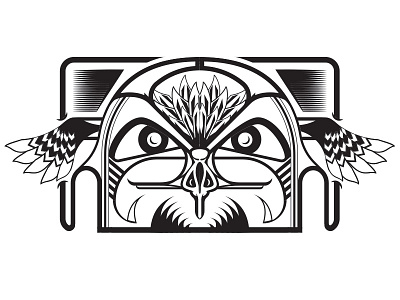 the Heroic Hawk animal drawing hawk illustration totem vector