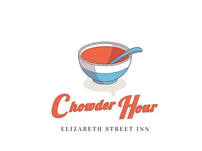 Icon set bowl icon illustration soup typography