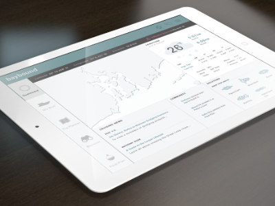 BayBound dashboard boating dashboard ipad planner tablet trip ui ux