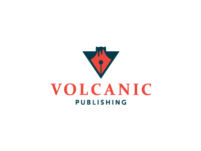 Volcanic Publishing V2 logo publishing red volcanic volcano