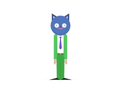 Cat Man Guy cat chap dude man suited