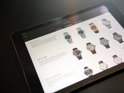 Digital Catalog catalog ios ipad ui watch