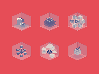 AlpacaDB Features Icons 3d flat geometric graphic icon pictogram simplicity