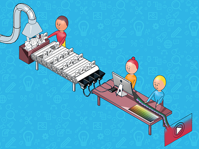 Post Production Concept c4d cinema4d illustration post production