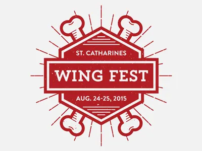 St. Catharines Wing Fest branding chicken wings festival food identity logo wings