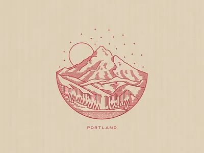 Portland illustration landscape portland