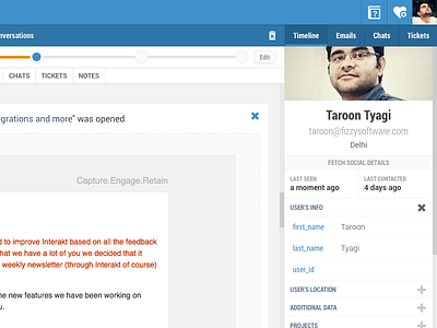 Interakt.co - New profile view design profile timeline ui ux view web