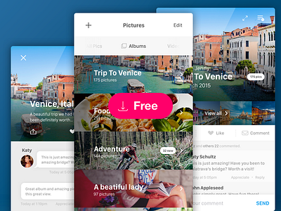 Medium UI Kit app interfaces design free freebies ios mobile interface picture app sketch ui