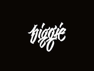 Biggie big biggie brushpen calligraphy hand lettering lettering logo logotype notorious type typerface typography